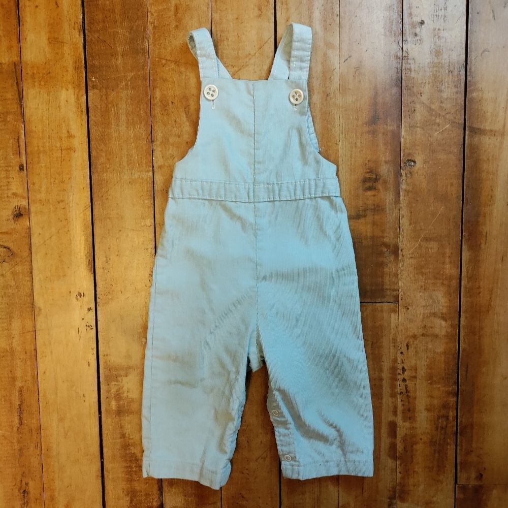 Healthtex overalls 18 months blue corduroy vintage pictures cotton spring easter